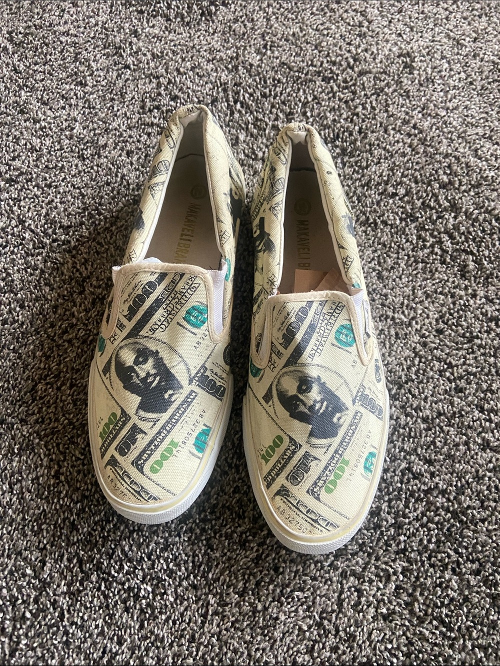 Makaveli Branded Tupac Shakur signature slip on sneakers, no laces size 11 Mens